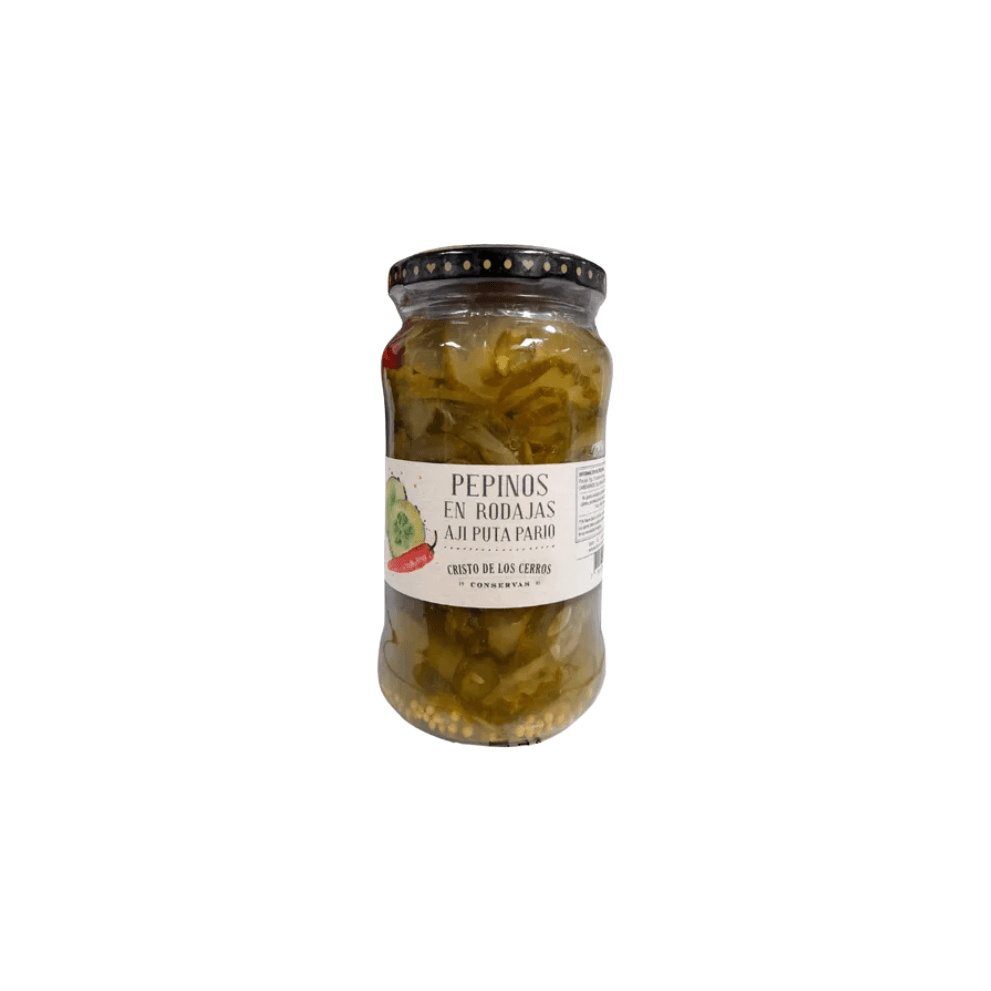 PEPINOS EN RODAJAS AJI PUTA PARIO *300G CRISTO