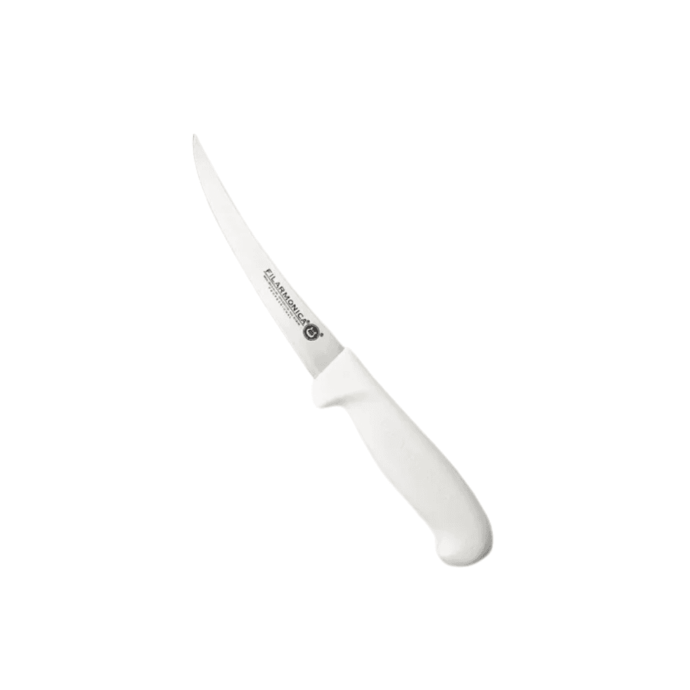 CUCHILLO DESHUESAR CURVO 15CM CON BLANCO FILARMONICA