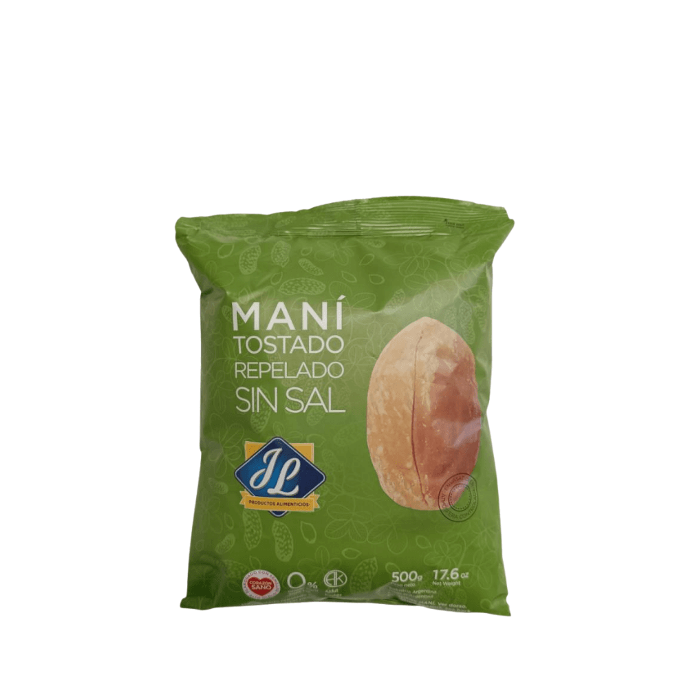 MANI TOSTADO PELADO SIN SAL *500G JL