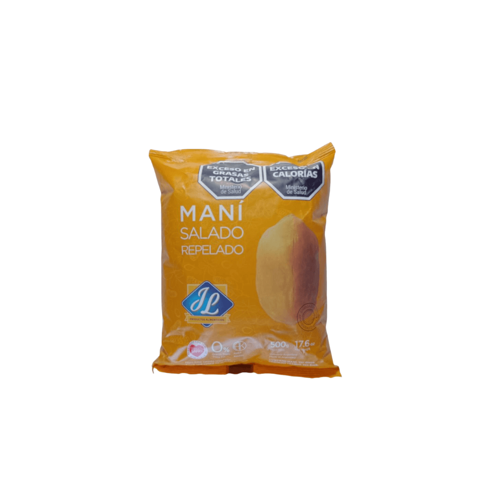 MANI FRITO SALADO SIN PIEL *500G JL
