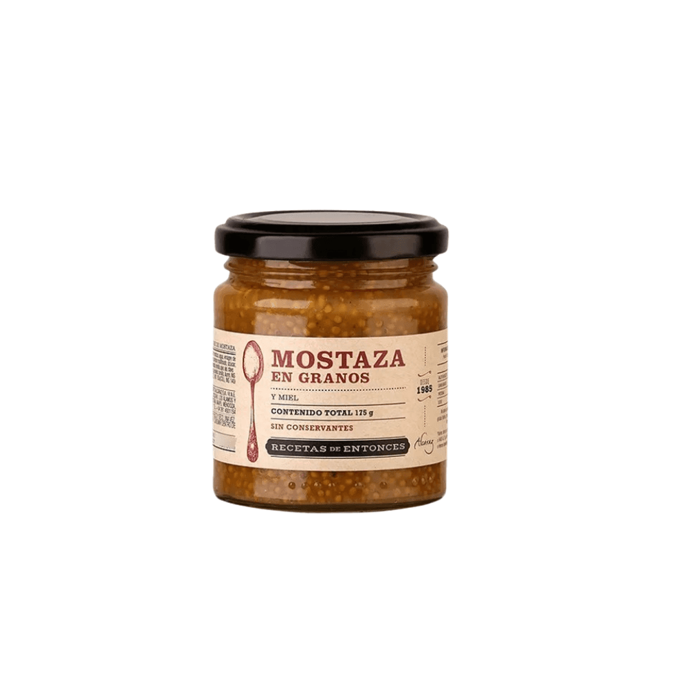 MOSTAZA EN GRANOS CON MIEL *175G RECETAS
