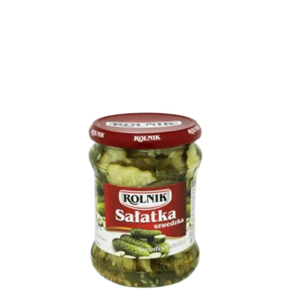 PEPINOS RODAJAS EN SALMUERA Y VINAGRE CON MOSTAZA Y ENELDO *450G ROLNIK