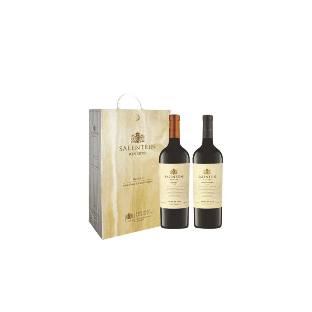 SALENTEIN RESERVE MB - CAB SAUVIGNON ESTUCHE MADERA X 2 BOT *750ML