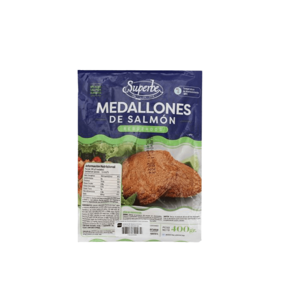 MEDALLONES REBOZADOS SALMON *400G SUPERBE 