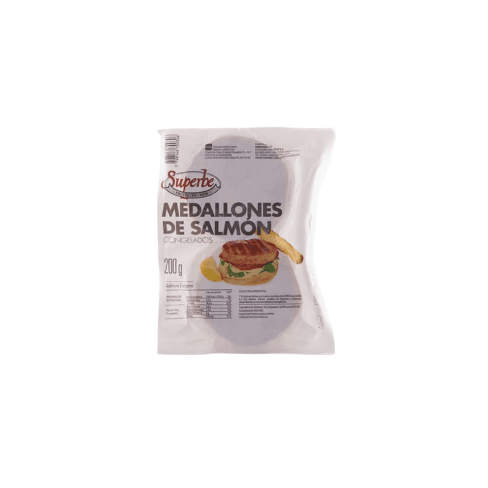 MEDALLONES NATURALES DE SALMON *200G SUPERBE