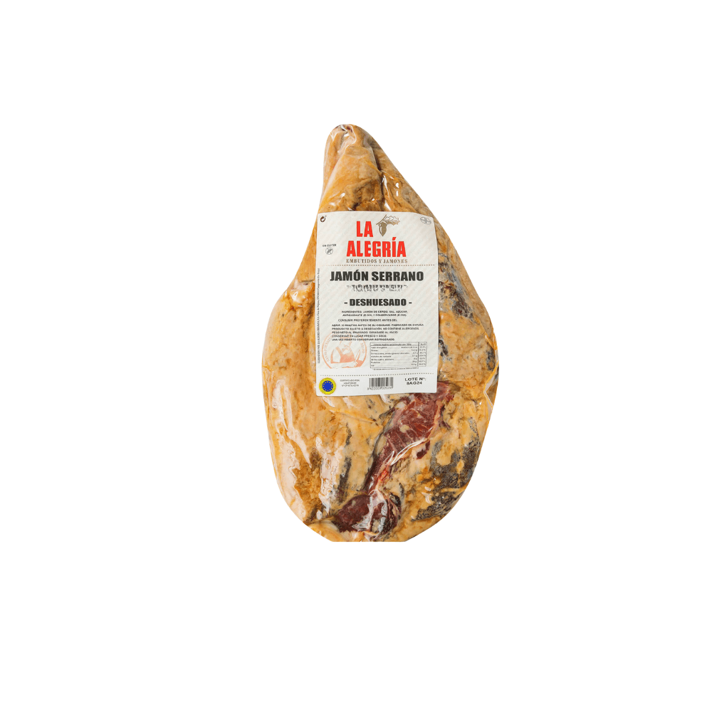 JAMON CRUDO DESHUESADO SERRANO LA ALEGRIA * PESO 