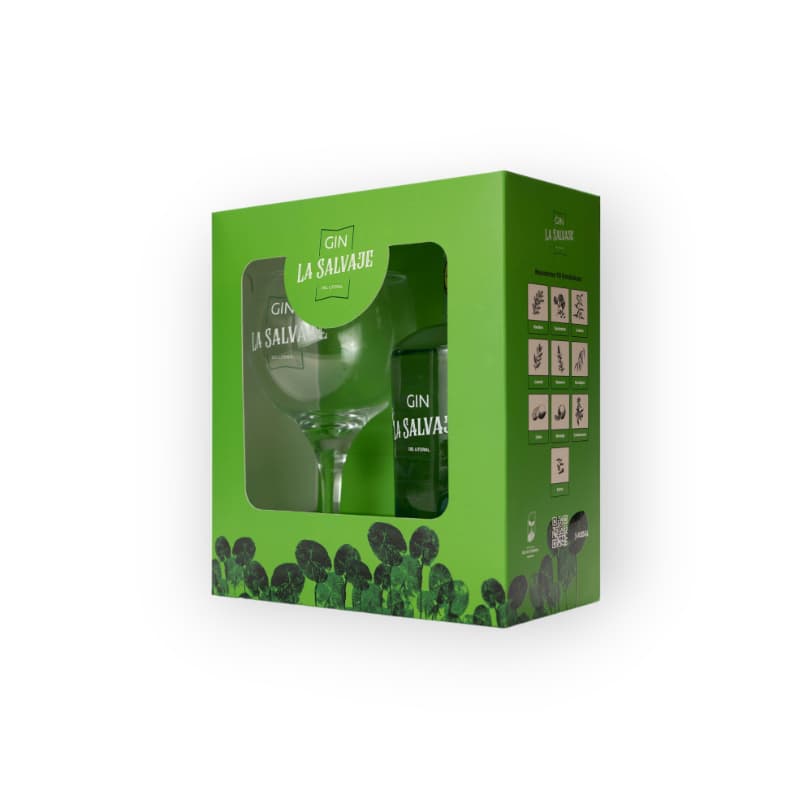 BOX LA SALVAJE GIN CAMALOTE *700ML + COPA