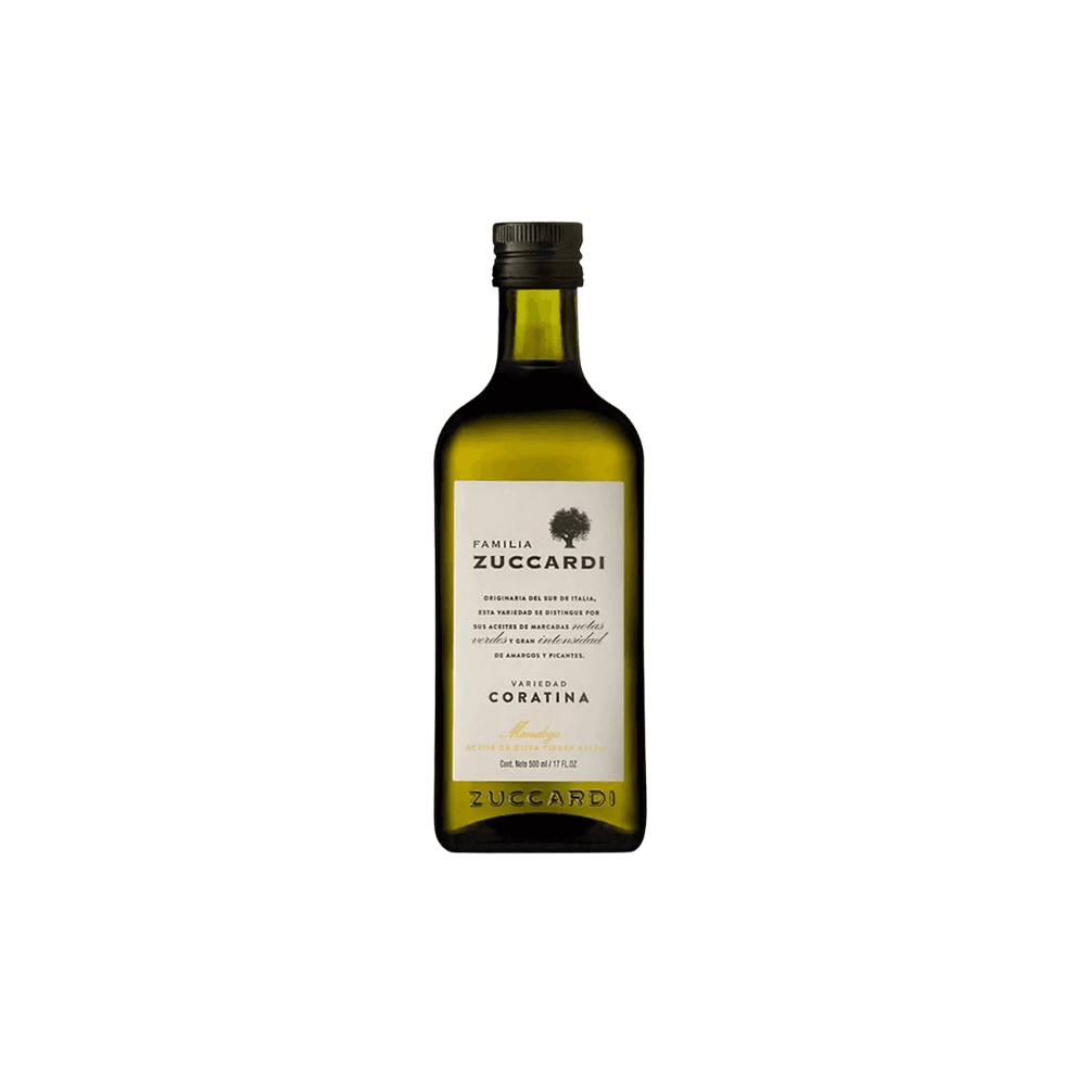 ACEITE DE OLIVA V.E. CORATINA *500ML VIDRIO FAMILIA ZUCCARDI