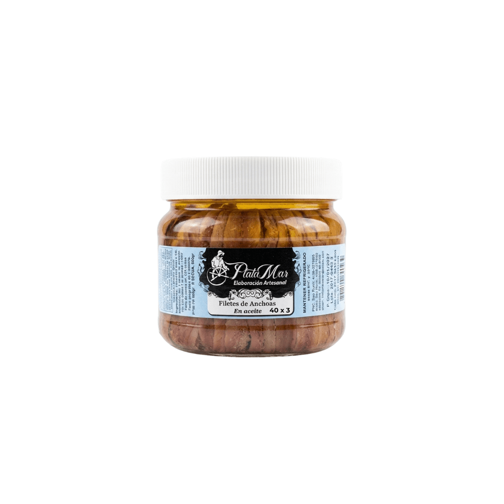 FILETES DE ANCHOAS EN ACEITE *750G (40 X 3) PLATA MAR