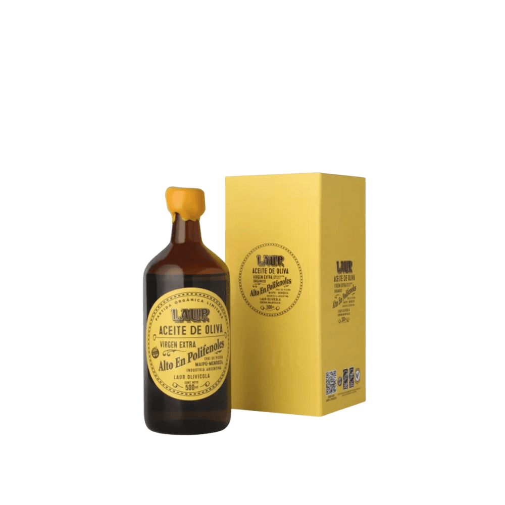 ACEITE DE OLIVA V.E. ALTO EN POLIFENOLES *500ML ESTUCHE LAUR