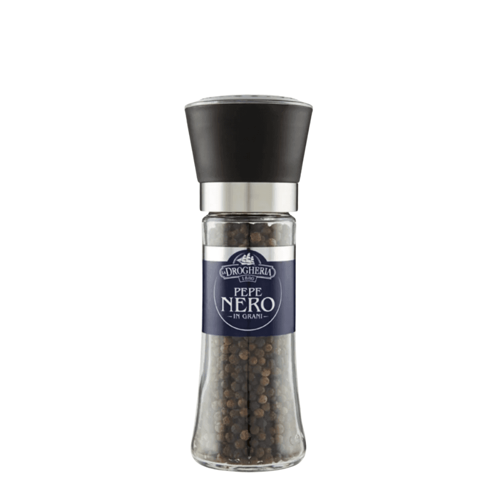 PIMIENTA NEGRA EN GRANO CON MOLINILLO VIDRIO *95G LA DROGHERIA
