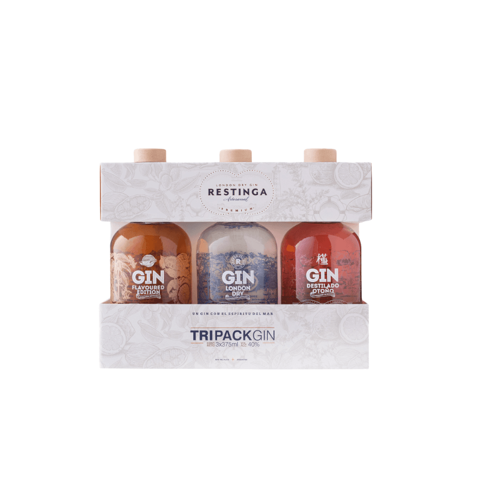 GIN TRIPACK RESTINGA   *375ML X 3