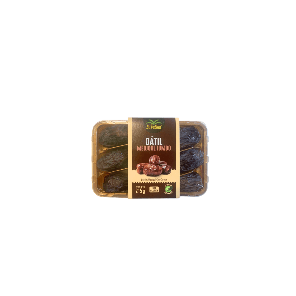 DATIL CON CAROZO MEDJOOL JUMBO  BANDEJA *215GR