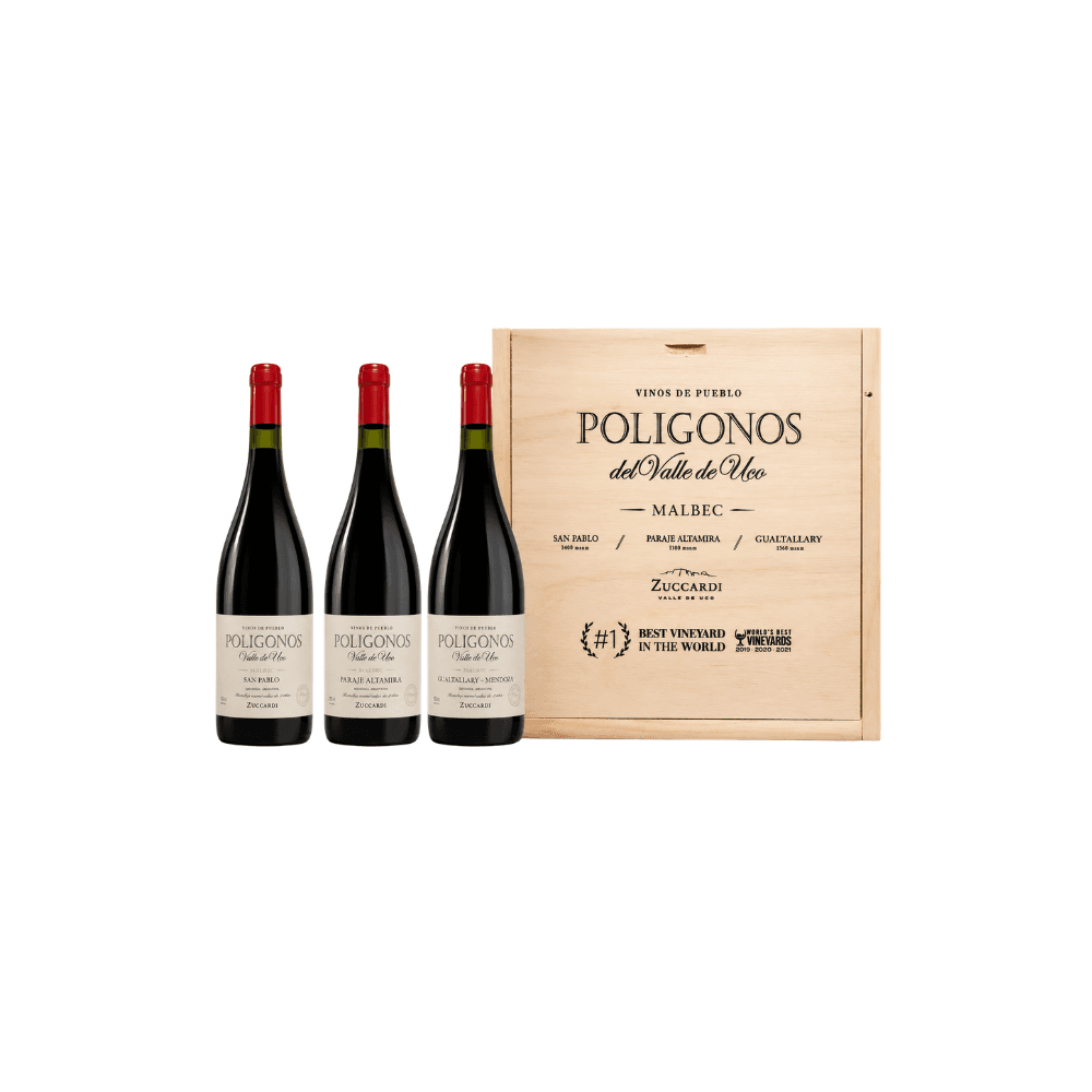 ESTUCHE MALBEC SAN PABLO/ PARAJE ALT/ GUALT *750ML X3 POLIGONOS